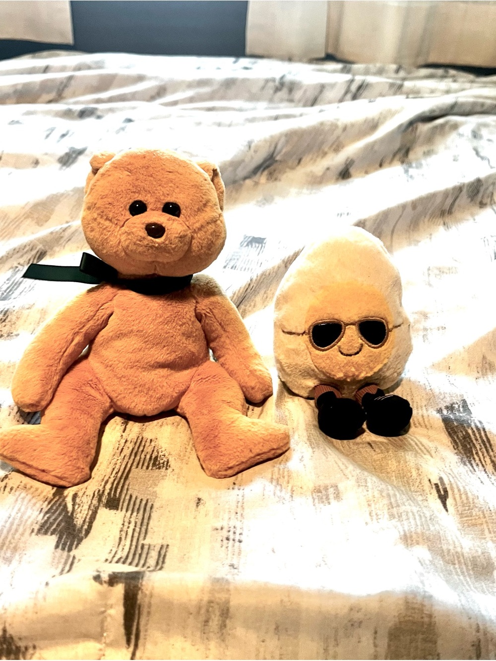 Jellycat Boiled Egg Plush and Ty teddy bear